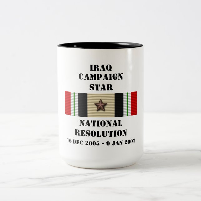 National Resolution  / CAMPAIGN STAR Two-Tone Coffee Mug (Center)