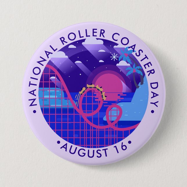 National Roller Coaster Day Button (Front)