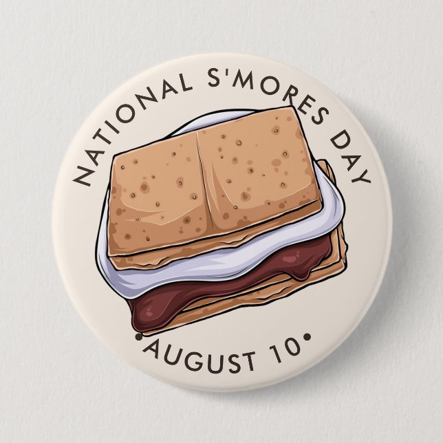 National S’Mores Day Button (Front)