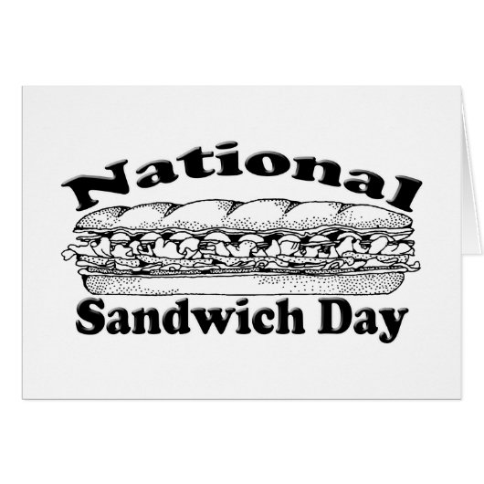 National Sandwich Day Cards (Front Horizontal)