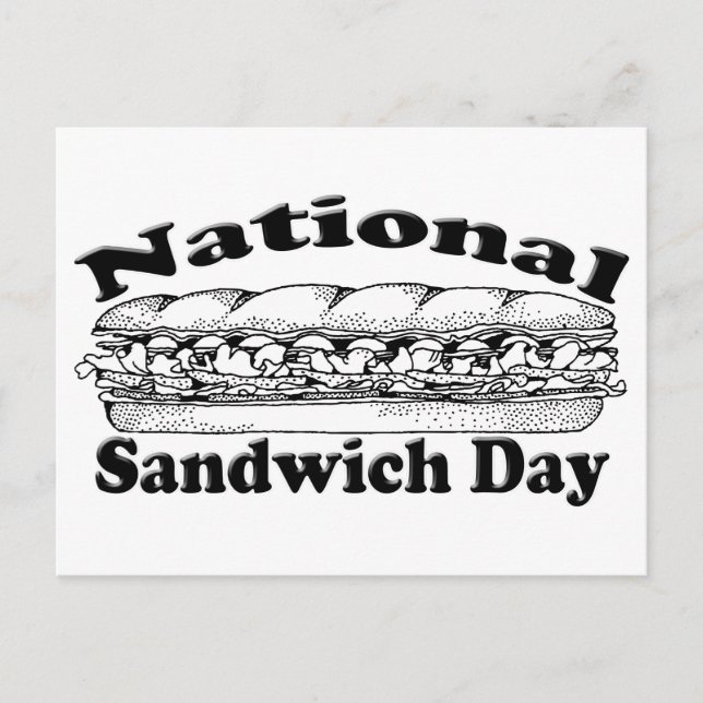 National Sandwich Day Postcard (Front)
