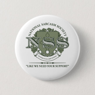 National Sarcasm Society Button