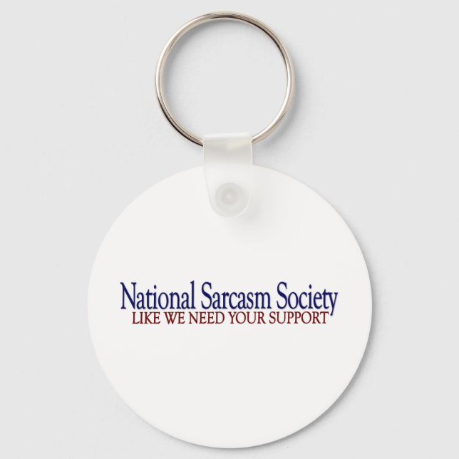 National Sarcasm Society Keychain (Front)