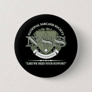 National Sarcasm Society Pinback Button
