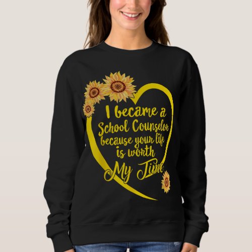 National School Counseling Week Counselor Sunflowe Sweatshirt