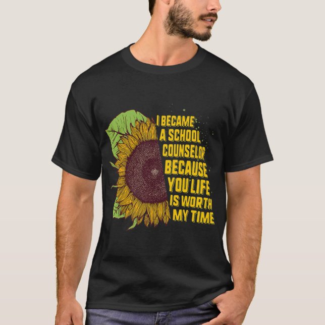 National School Counseling Week Counselor Sunflowe T-Shirt (Front)