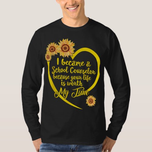 National School Counseling Week Counselor Sunflowe T_Shirt