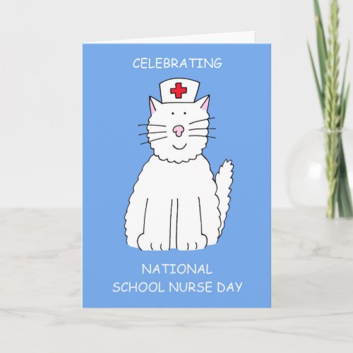 National School Nurse Day May Cartoon Cat Card