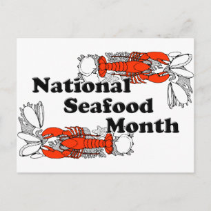 National Seafood Month Postcard