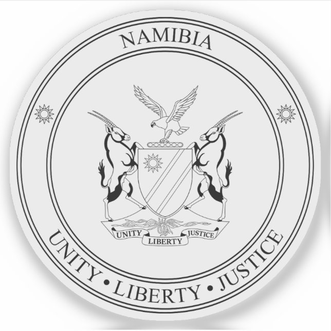 National seal of the Republic of Namibia Sticker (Front)