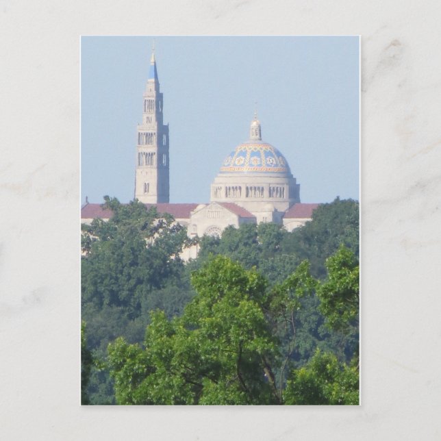 National Shrine Of The Immaculate Conception Holiday Postcard (Front)