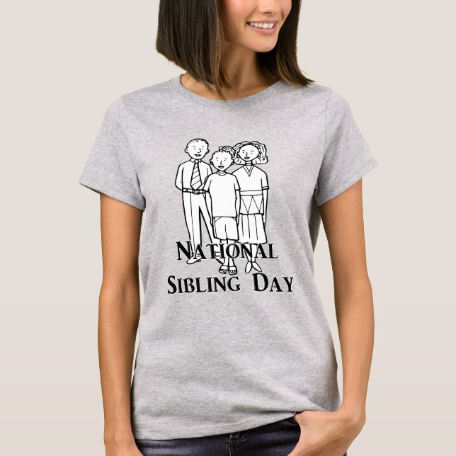 National Sibling Day  T-Shirt (Front)