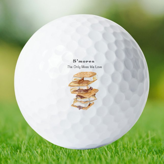 National S'mores Day August 10 Golf Balls (Celebrate summer fun on the course with golf balls designed for National S’mores Day, August 10.)