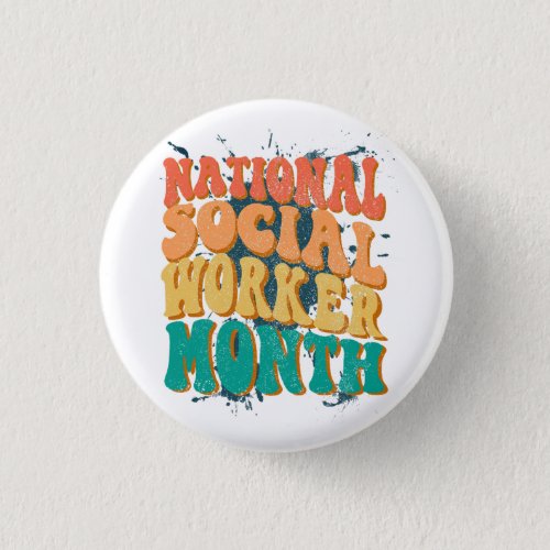 National Social Worker Month Button