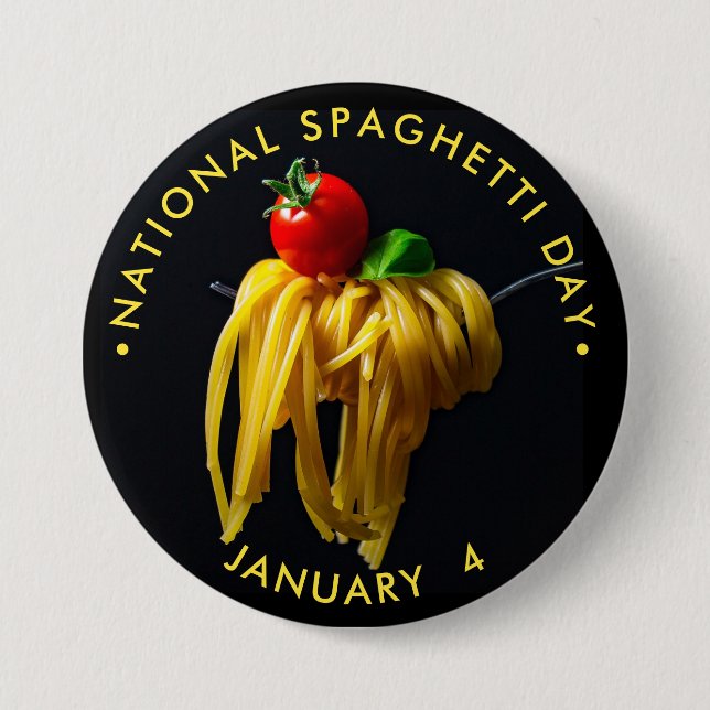 National Spaghetti Day Button (Front)