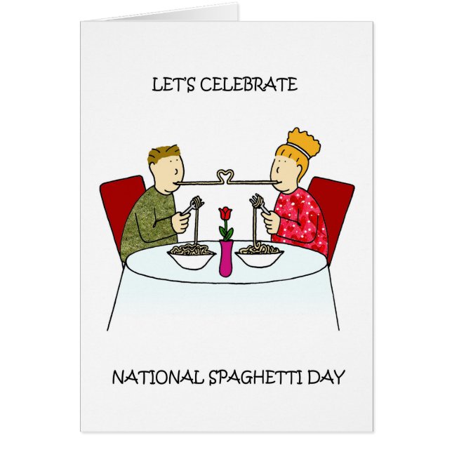 National Spaghetti Day - January 5th Cards (Front)