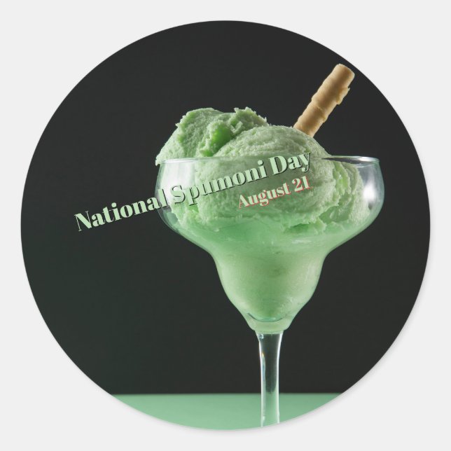 National Spumoni Day Classic Round Sticker (Front)