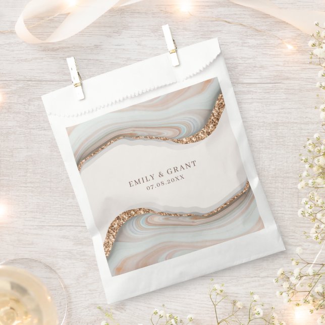 National Stone Agate Marble  Favor Bag (Clipped)