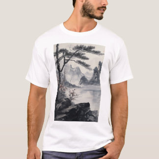 National Style Ink Painting Landscape T-Shirt