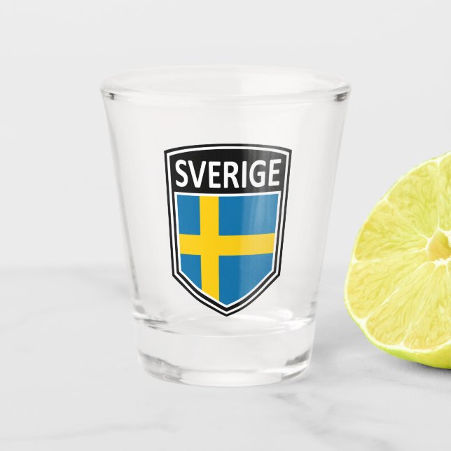 National - Sverige Shot Glass (Front)