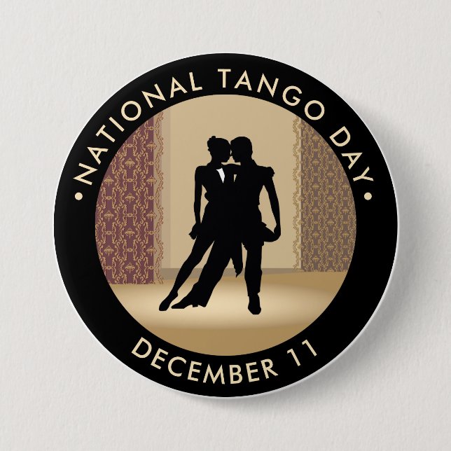 National Tango Day, dancers Button (Front)