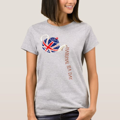 National Tea Day Union Jack Teapot T_Shirt