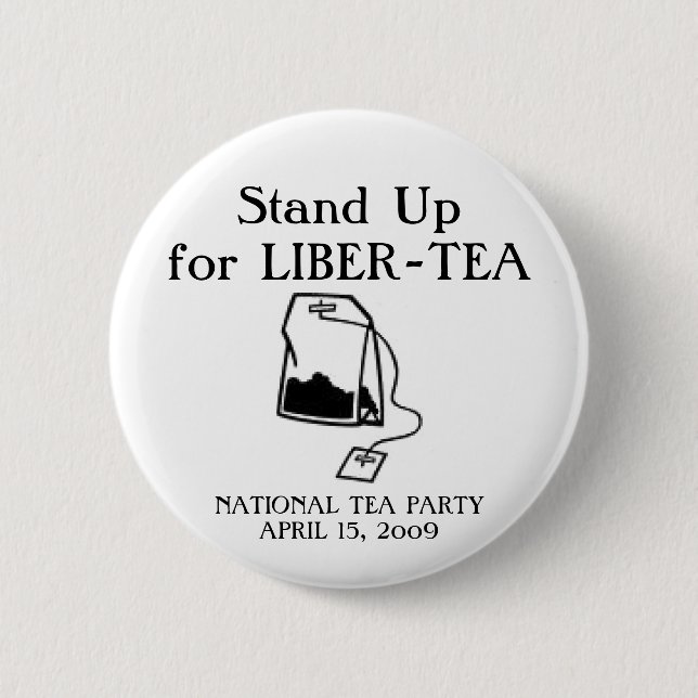 National Tea Party Pinback Button (Front)