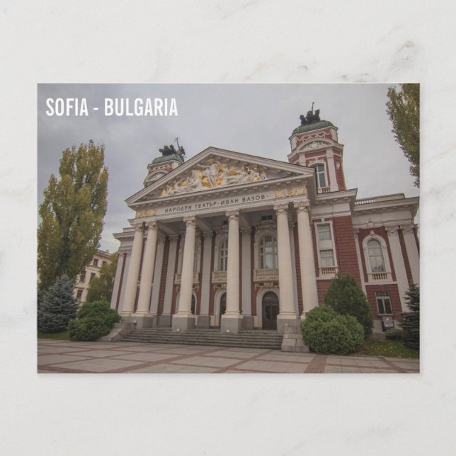 National Theater "Ivan Vazov" in Sofia, Bulgaria Postcard (Front)