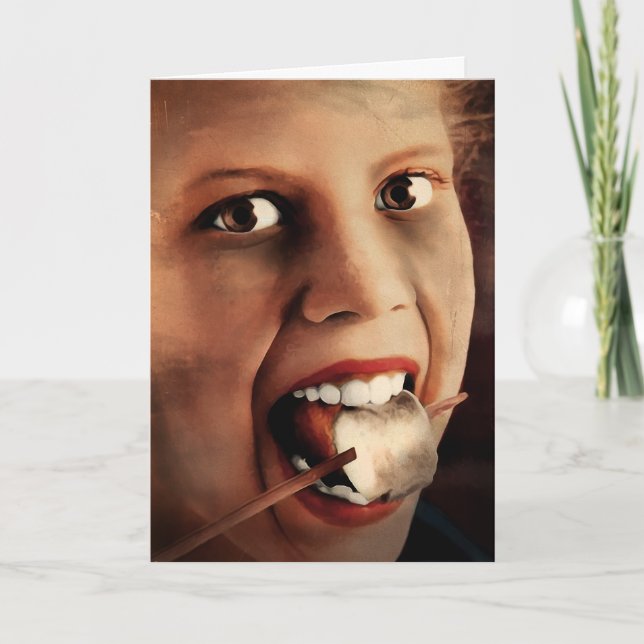 National Toasted Marshmallow Day Holiday Card (Front)