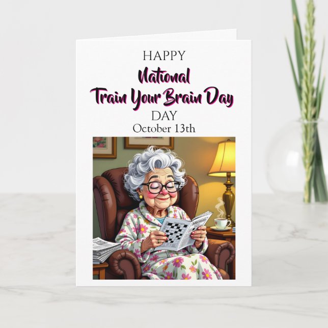 National Train Your Brain Day _ October 13th Card (Front)