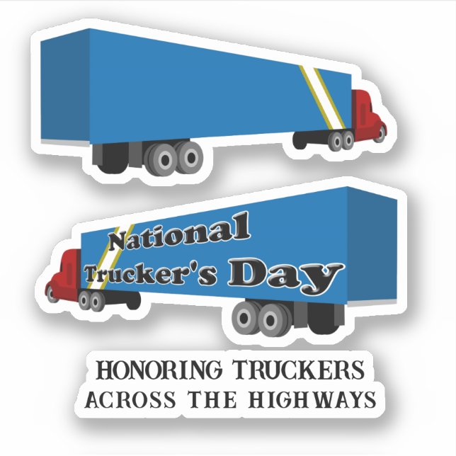 National Trucker's Day Sticker (Front)