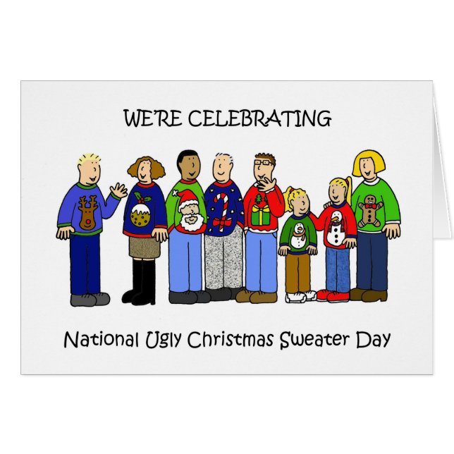 National Ugly Christmas Sweater Day Cards (Front Horizontal)