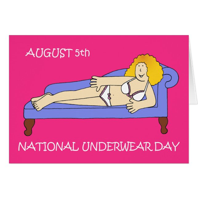 National Underwear Day  August 5th Cards (Front Horizontal)