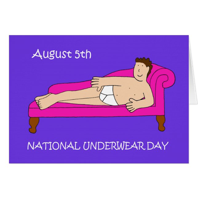 National Underwear Day August 5th Cards (Front Horizontal)