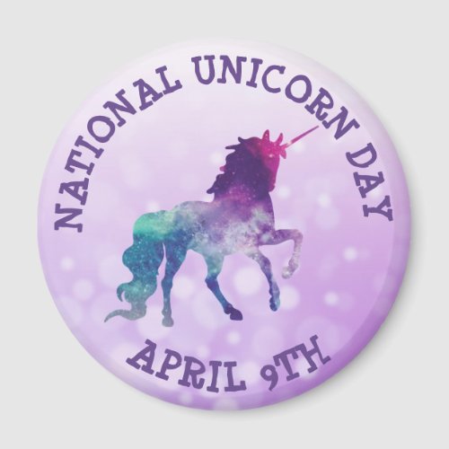 National Unicorn Day April 9th Holidays Magnet