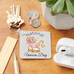 National Unicorn Day Keychain