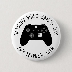 National Video Games Day September 12th Button