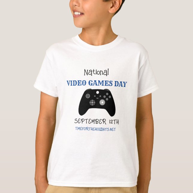 National Video Games Day September 12th T-Shirt (Front)