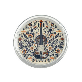 National Violin Day Symphony Photo Ring with Folk 