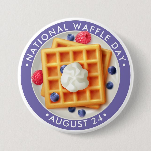 National Waffle Day Button (Front)