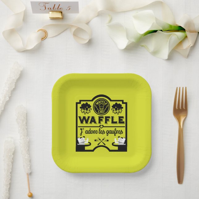 National Waffle Day Paper Plates (Wedding)