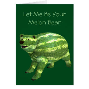 National Watermelon Day Bear Cards