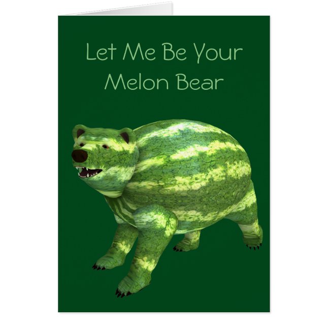 National Watermelon Day Bear Cards (Front)