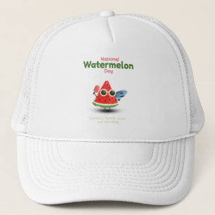 National Watermelon Day Cute Summer Art Trucker Hat