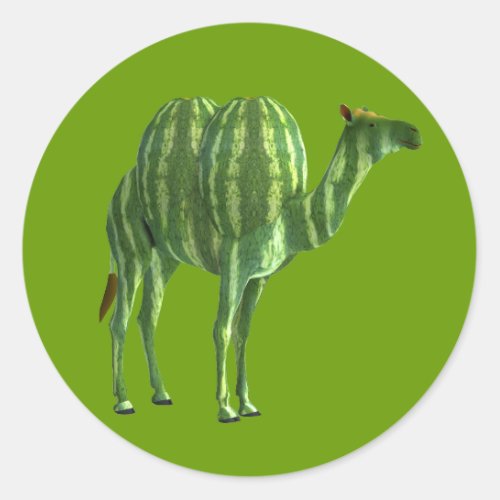 National Watermelon Day Dromedary Classic Round Sticker