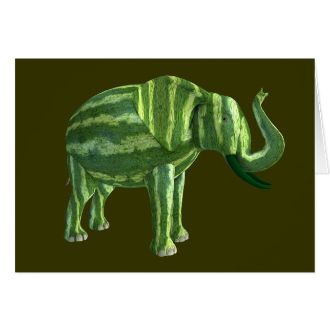 National Watermelon Day Elephant Cards (Front Horizontal)