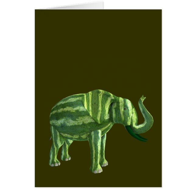 National Watermelon Day Elephant Cards (Front)