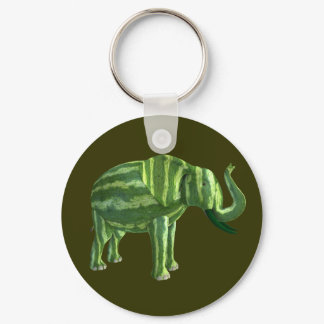 National Watermelon Day Elephant Keychain