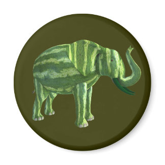 National Watermelon Day Elephant Magnet