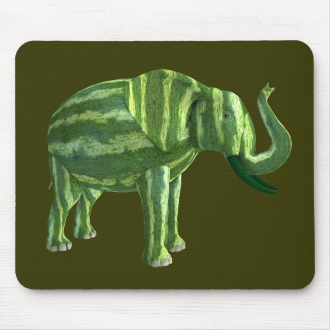 National Watermelon Day Elephant Mouse Pad (Front)